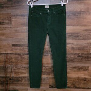 J Crew Corduroy Jeans Womens 28 Mid Rise Skinny Stretch Green